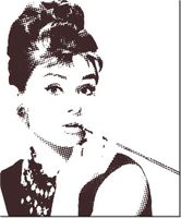 60CM 50CM OBRAZ ŚCIENNY AUDREY HEPBURN DRUK PŁÓTNO