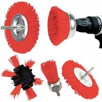 Szczotki druciane nylonowe do wkrętarki wiertarki do drewna zestaw 5