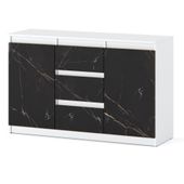 Komoda Nowoczesna Duża 120cm Szafka 3 Szuflady Biały Mat San Sebastian