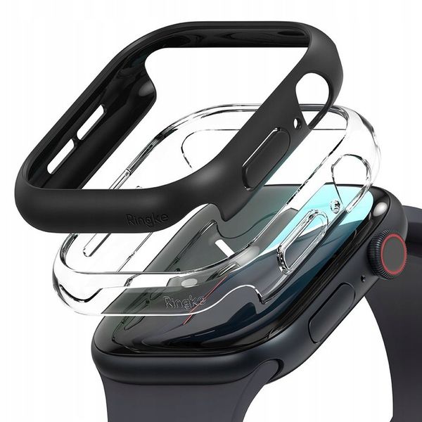 RINGKE SLIM 2-PACK APPLE WATCH 10 (46 MM) CLEAR & MATTE BLACK zdjęcie 2