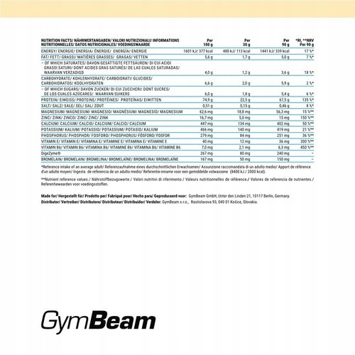 ODŻYWKA BIAŁKO SERWATKOWE JUST WHEY PREMIUM WPC GymBeam 2000g wanilia na Arena.pl