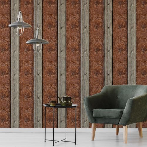 Tapeta Ścienna WZÓR DREWNA Imitacja Desek Efekt 3D na Arena.pl