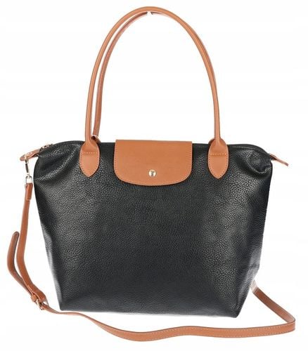 Torebka Damska Shopperka Pojemna A4 Modna Torba Listonoszka PU682 czarna na Arena.pl