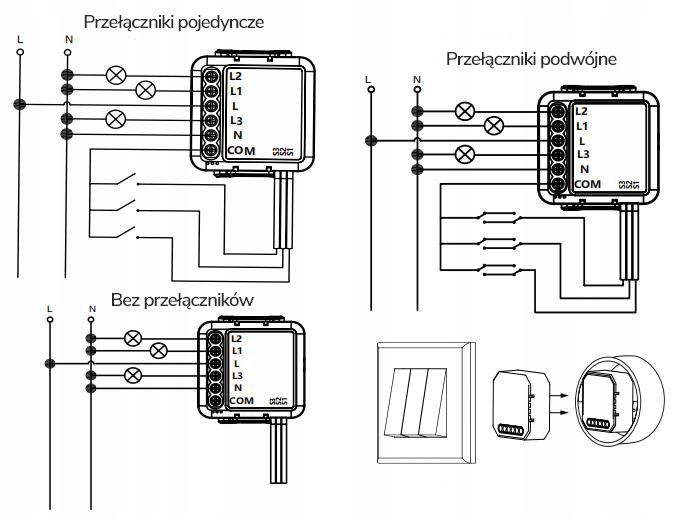 OXT Mini Przekaźnik 3 Obwody ZigBee TUYA 3x3,3A zdjęcie 3