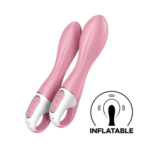 satisfyer air pump g - wibrator z funkcją dmuchania, silikon, rożowy na Arena.pl