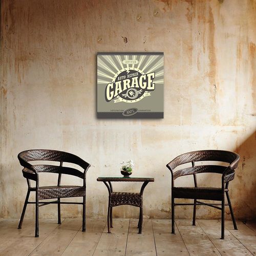 Obraz na płótnie - Canvas, Garaż naprawa 80x80 na Arena.pl