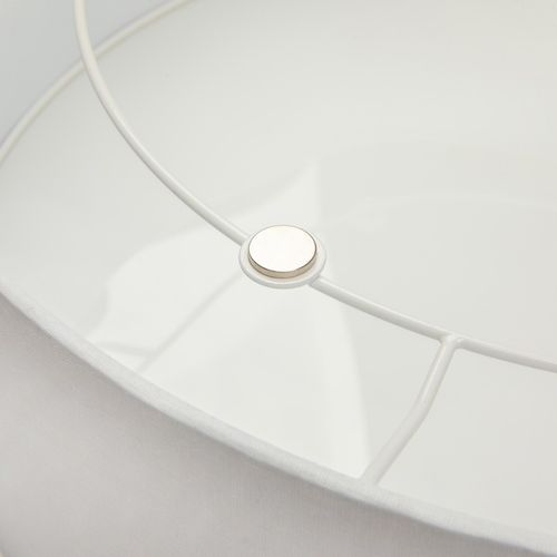 Plafon kremowy ecru duży 50cm abażur tkanina plexi 3xE27 do sypialni na Arena.pl