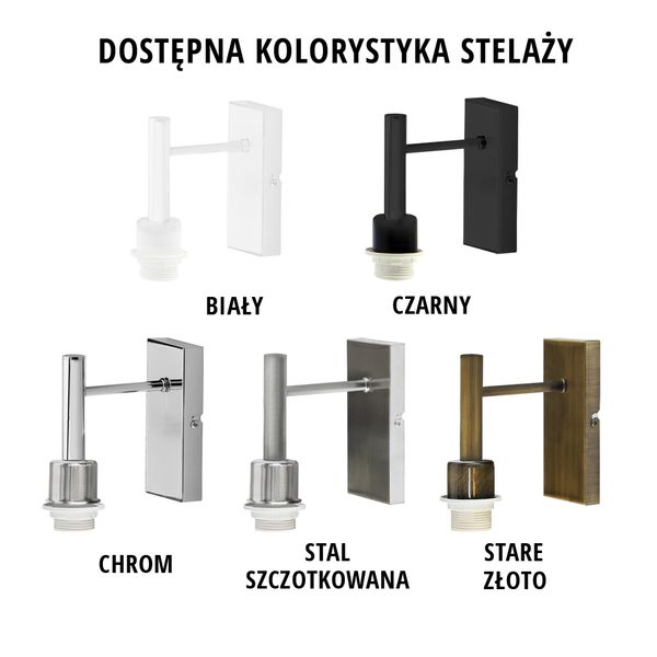 Biały kinkiet ścienny z abażurem AKRA zdjęcie 5