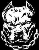 Naklejka Hund Pitbull Pies The Dog Gangster Hools Chuligani Logo Buldog Hit