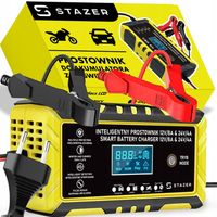 PROSTOWNIK DO AKUMULATORÓW SAMOCHODOWY Z FUNKCJĄ NAPRAWY 12V/8A 24V/4A LCD