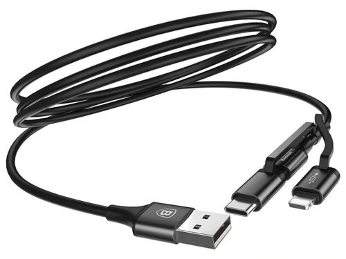 Kabel Baseus Excellent 3w1 USB-C Typ C Lightning micro USB 120cm Black na Arena.pl