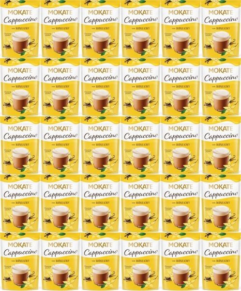 Kawa rozpuszczalna Mokate Cappuccino Waniliowa Delikatna Pianka 110g x30 zdjęcie 1