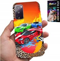 ETUI DO SAMSUNG GALAXY S20 FE - DLA DZIECI, SAMOCHODY WYŚCIGOWE + SZKŁO