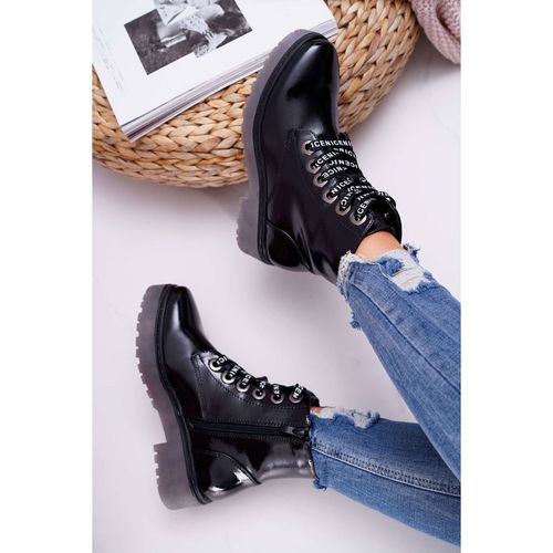 Botki Damskie Płaski Obcas Glany r.38 na Arena.pl