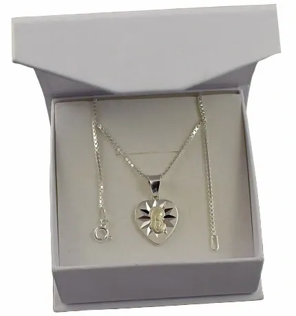 Łańcuszek Srebrny Wenecjana z Medalikiem Serduszko pr 925 Grawer Gratis zdjęcie 12