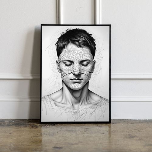 Plakat szkic portret 21x29,7 cm A4 na Arena.pl