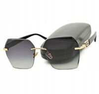 DUŻE Damskie OKULARY PRZECIWSŁONECZNE cieniowane