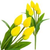 TULIPAN DUŻY BUKIET TULIPANÓW X5 SZTUCZNE KWIATY TULIPANY W BUKIECIE Ż