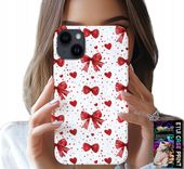 ETUI DO IPHONE 15 PLUS - CZERWONE WSTĄŻKI WSTĄŻKA MODNE WZORY