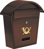 VOREL SKRZYNKA NA LISTY POCZTOWA 380X320X105MM BRĄZOWA