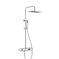 Krotos zestaw prysznicowy natynkowy z deszczownicą 20x30 cm, chrom