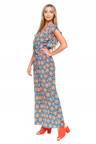 KOBIECA DŁUGA SUKIENKA DAMSKA MAXI LETNIA W ORIENTALNY WZÓR MORAJ R.M na Arena.pl