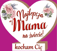 serce stojące 12x11cm najlepsza mama na świecie  mdf03