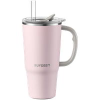 buydeem kubek termiczny ze słomką 700 ml, model ds57, kolor pink