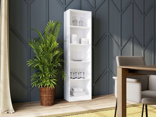 REGAŁ R50 SZAFKA 50CM 5 PÓŁEK KSIĄŻKI SEGREGATORY BIURO BIAŁY na Arena.pl