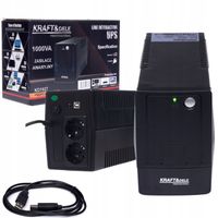 ZASILACZ AWARYJNY UPS PIECA POMPY KOMPUTERA 1000VA 600W 9Ah DIODA LED KRAFT