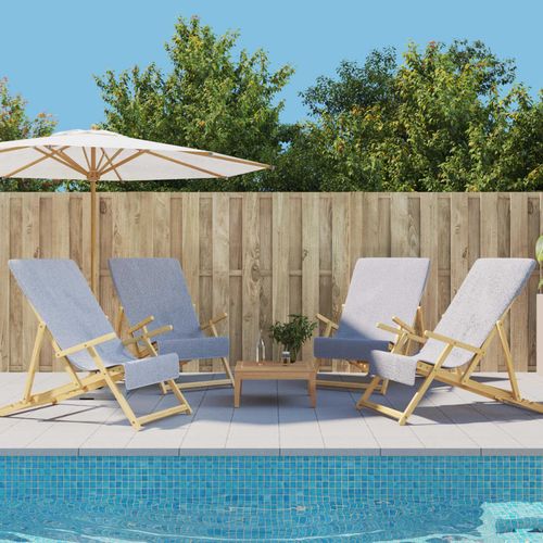 Ręczniki plażowe, 4 szt., szare, 60x135 cm, tkanina, 400 g/m² na Arena.pl