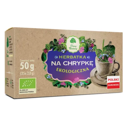 Herbatka NA ChrypkĘ BIO (25 x 2 g) 50 g - Dary Natury na Arena.pl