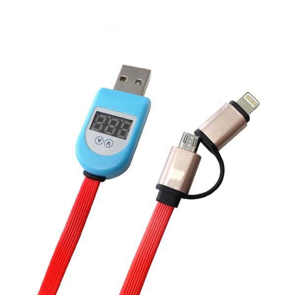 ND32_K784A K784A KABEL USB- MICROUSB- IPHON 2W1 LCD zdjęcie 1