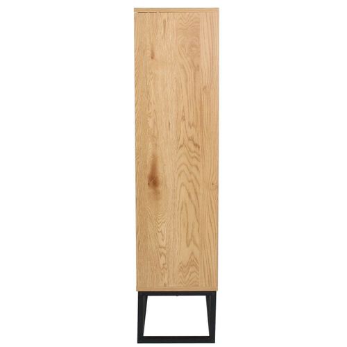 Regał Abbott dąb/czarny na Arena.pl