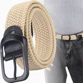 Pasek Mocny Elastyczny Parciany Męski Damski Pleciony Spodni Taktyczny