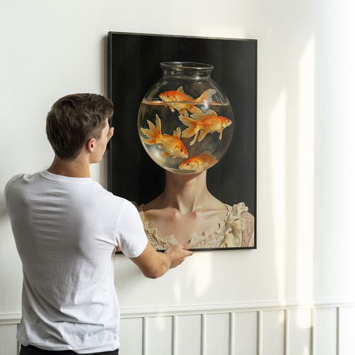 Plakat w ramie portret akwarium 50x70 cm w czarnej ramie na Arena.pl