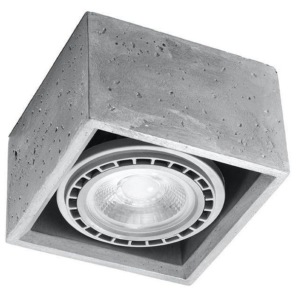 Kwadratowa lampa sufitowa SL.0883 betonowa do sypialni zdjęcie 1