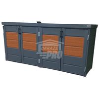 Zabudowa koszy na śmieci obudowa kubłów 235x65x110 cm 4x120L GP340