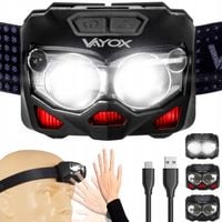 LATARKA CZOŁOWA LED LAMPA CZOŁÓWKA AKUMULATOR CZUJNIK RUCHU USB-C PRO VAYOX