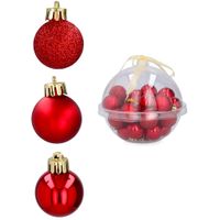 BOMBKI NA CHOINKĘ CZERWONE MAŁE ZAWIESZKI CHOINKOWE DO STROIKÓW 27 szt