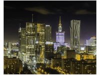 40X50CM WARSZAWSKIE ŚRÓDMIEŚCIE NOCĄ OBRAZ