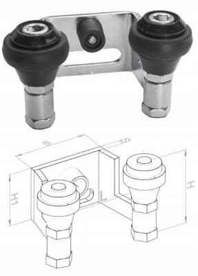 WÓZEK WÓZKI ROLKI DO BRAMY PRZESUWNEJ ZESTAW 80x80 na Arena.pl