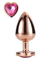 korek analny gleaming love rose gold plug small dreamtoys