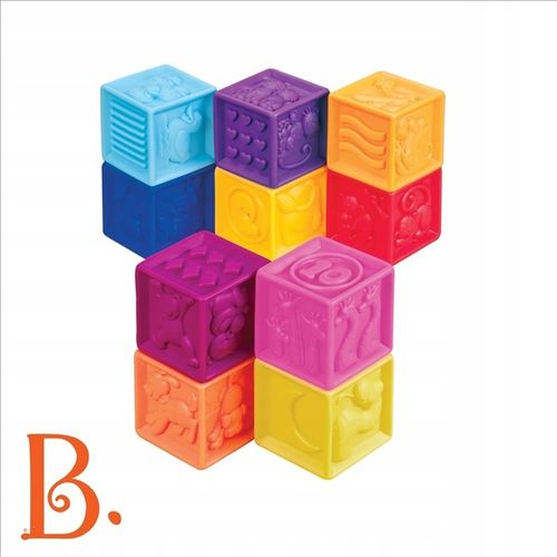 Miękkie klocki do ściskania 10 elementów B.TOYS na Arena.pl