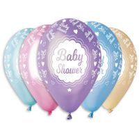 balony baby shower koloreowe 12" 5 szt party