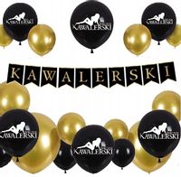 BALONY zestaw dekoracji BANER WIECZÓR KAWALERSKI