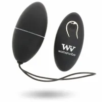 womanvibe alsan egg - silikonowa maszyna intymna z pilotem, czarna