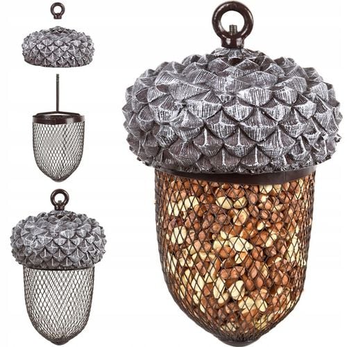 Nowoczesny wiszący KARMNIK ŻOŁĄDŹ dla ptaków na ziarno karmę taras na Arena.pl