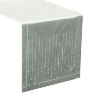 Bieżnik dekoracyjny ROYAL-3 35x140 Eurofirany srebrny z cyrkoniami