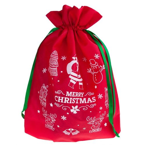 WOREK PREZENTY MIKOŁAJA świąteczny święta CZERWONY ZIELONY torebki 8szt na Arena.pl